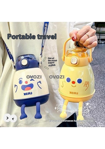 750ML Karikatür Yüksek Değerli Kupa 304 Paslanmaz Çelik Yalıtımlı Kupa, Temizleme Seti ile (Yurt Dışından) fiyatları