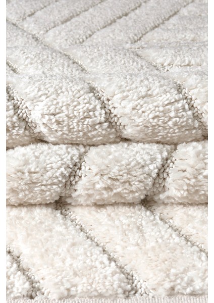 Mılan Krem Yumuşak Bukleli ve Havlı Iskandinav Makine Dokuma Halı Oturma Odası Salon Mutfak Antre fırsatları