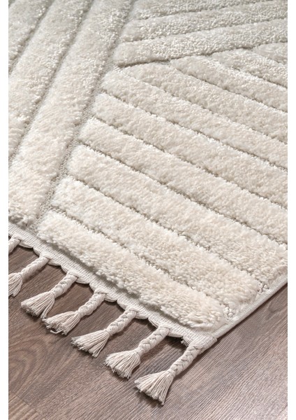 Mılan Krem Yumuşak Bukleli ve Havlı Iskandinav Makine Dokuma Halı Oturma Odası Salon Mutfak Antre indirimleri