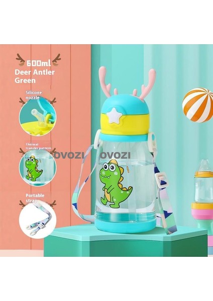 600ML Çıkartmalı Karikatür Boynuzlu Kupa (Yurt Dışından)