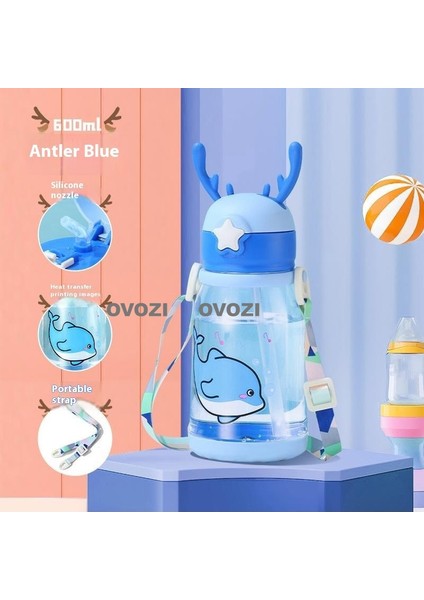 600ML Çıkartmalı Karikatür Boynuzlu Kupa (Yurt Dışından)