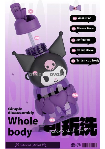 850ML Karikatür Yüksek Değerli Öğrenci Çocuk Pipetli Su Dağı (Yurt Dışından) fiyatları