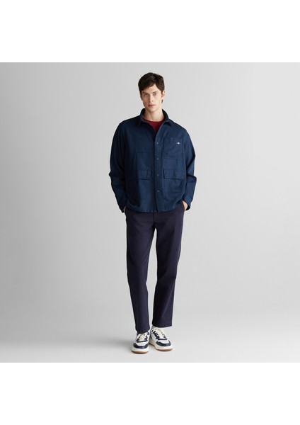 Erkek Lacivert Oversize Fit Gömlek modelleri