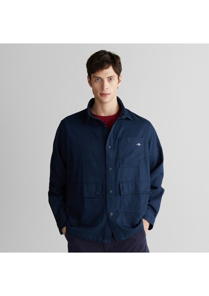 Erkek Lacivert Oversize Fit Gömlek indirimleri