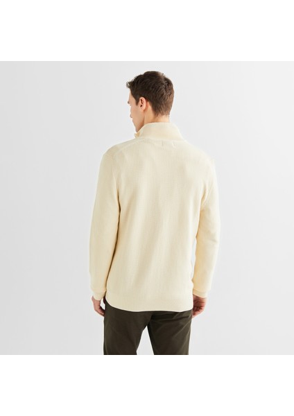 Erkek Krem Regular Fit Fermuarlı Hırka fiyatları