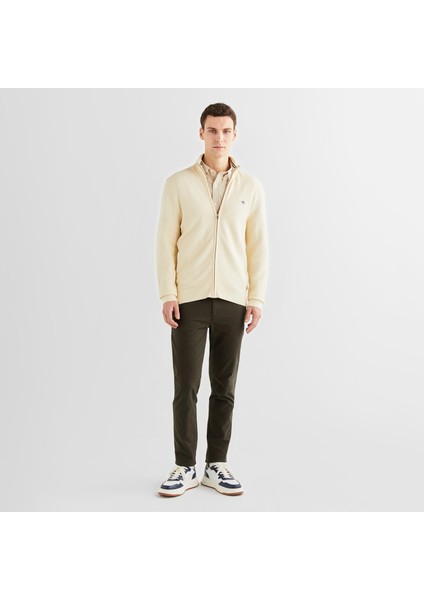 Erkek Krem Regular Fit Fermuarlı Hırka modelleri