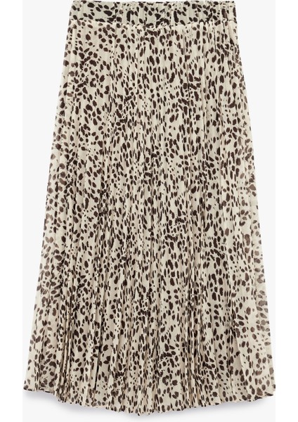 Desenli Piliseli Midi Şifon Etek fiyatları