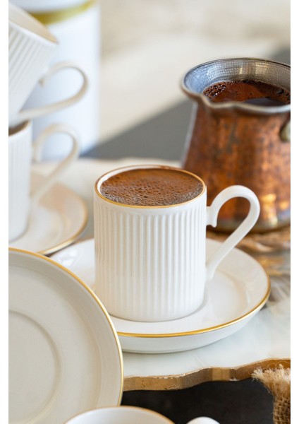 Bulut Altın Yaldız 12 Parça 6 Kişilik Kahve Fincan Takımı