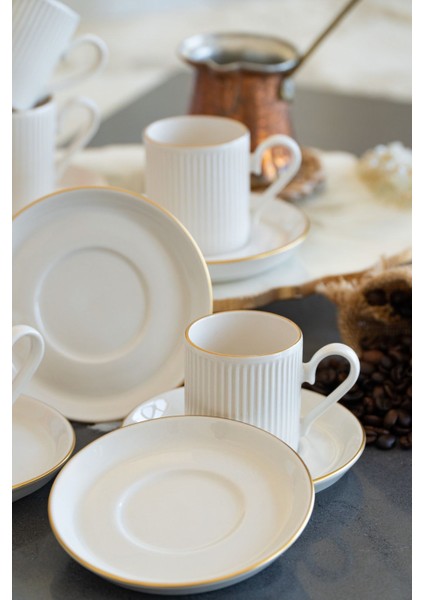 Bulut Altın Yaldız 12 Parça 6 Kişilik Kahve Fincan Takımı fiyatları