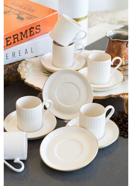 Bulut Altın Yaldız 12 Parça 6 Kişilik Kahve Fincan Takımı fırsatları