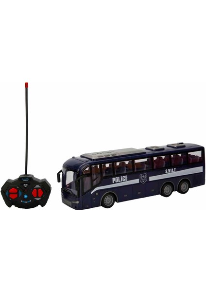 Işıklı Uzaktan Kumandalı Polis Otobüsü