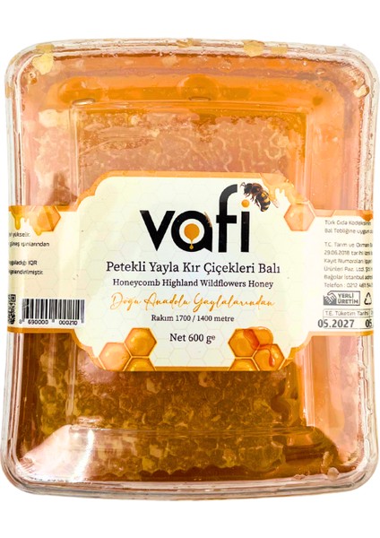 Petekli Yayla Kır Çiçekleri Balı 600 gr