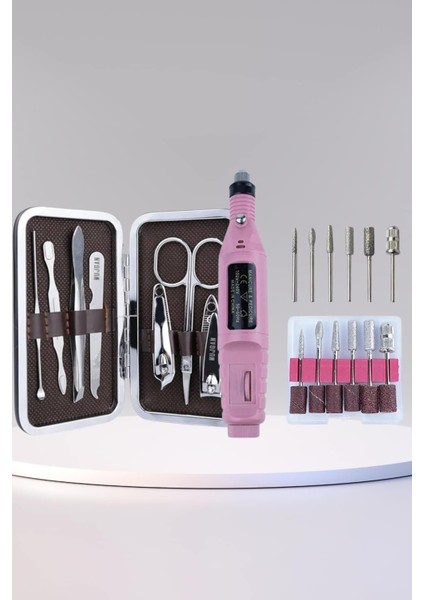 Manikür Pedikür Seti Ikili Set El ve Ayak Bakımı Nasır Temizleme Protez Tırnak Çıkarma