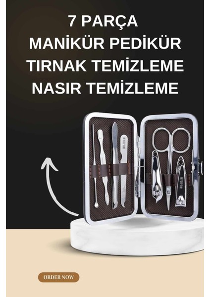 Manikür Pedikür Seti Ikili Set El ve Ayak Bakımı Nasır Temizleme Protez Tırnak Çıkarma fiyatları