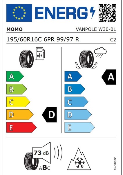 195/60 R16 99/97R VAN Pole W-30 Kış Lastiği ( Üretim Yılı: 2025 ) indirimleri