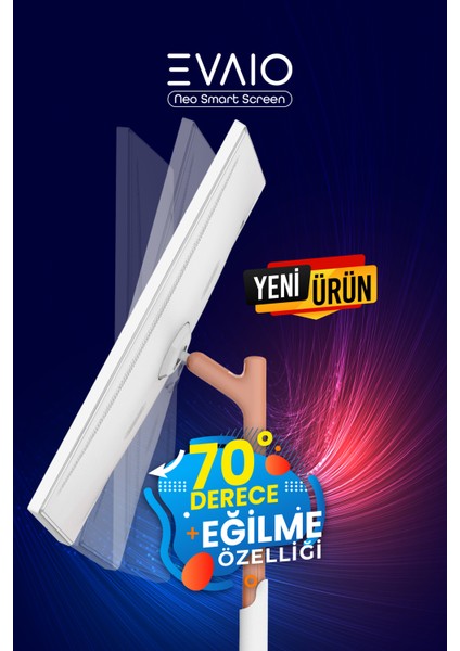 Neo 32 Inç 80 Ekran HDD Full HD Taşınabilir Android Smart LED Ayaklı Ekran