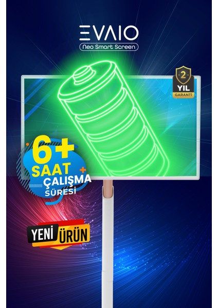 Neo 32 Inç 80 Ekran HDD Full HD Taşınabilir Android Smart LED Ayaklı Ekran fırsatları