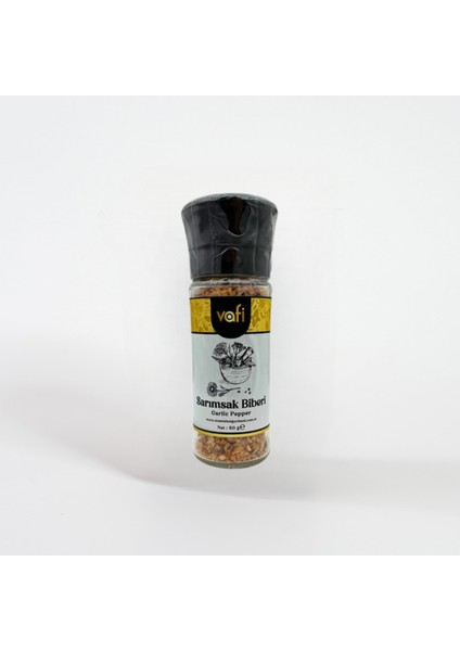 Cam Değirmen Kapak Serisi Sarımsak Biberi 60 gr