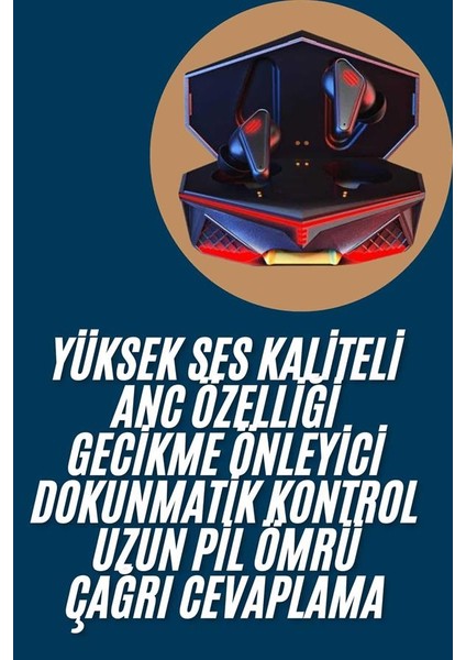 Profesyonel Tws Işıklı Kablosuz Bluetooth Kulaklık Oyuncu Kulaklığı