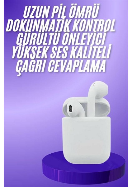 Yeni Nesil Beyaz Tws Bluetooth Kulaklık Android ve Ios Uyumlu Kablosuz Kulaklık