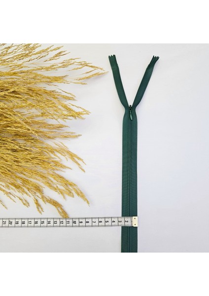 Gizli Elbise-Etek Fermuarı | Gizli Fermuar Uzunluk: 25 cm Petrol Yeşili