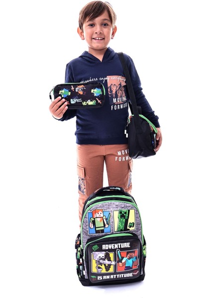 Adventure Is An Attıtude Temalı Çocuk Okul Çanta Seti (Sırt Çantası - Beslenme Çantası - Kalemlik) indirimleri
