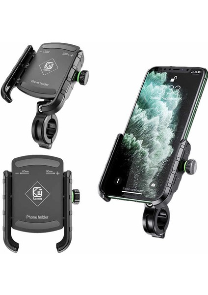 Motosiklet Bisiklet Telefon Tutucu Gidon ve Ayna Aparatlı