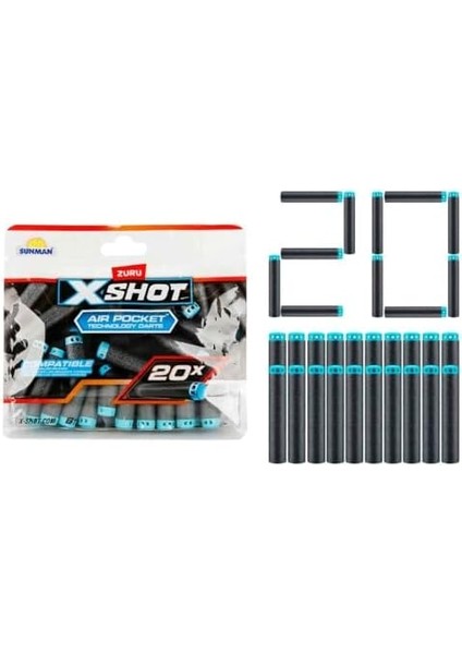 Excel 20 Li Yedek Sünger Dart Paketi - Ekstra Atış Gücü ve Uzun Süreli Eğlence Için Dayanıklı Yedek Dartlar fiyatları