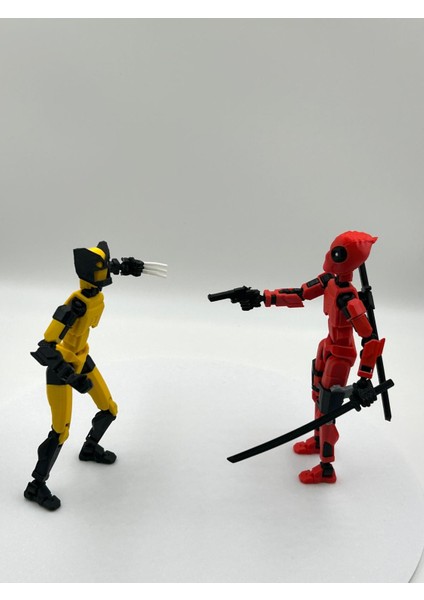 Deadpool & Wolverine – Ikili Marvel Kahraman Dummy Figür Seti modelleri