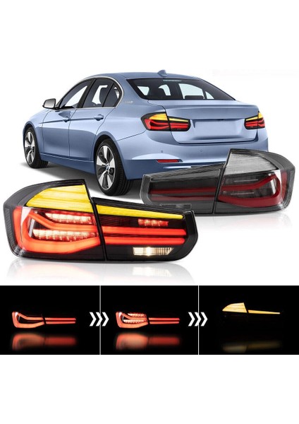 Bmw F30 2012-2019 3.seri Siyah Lci Ledli Arka Stop Lambası