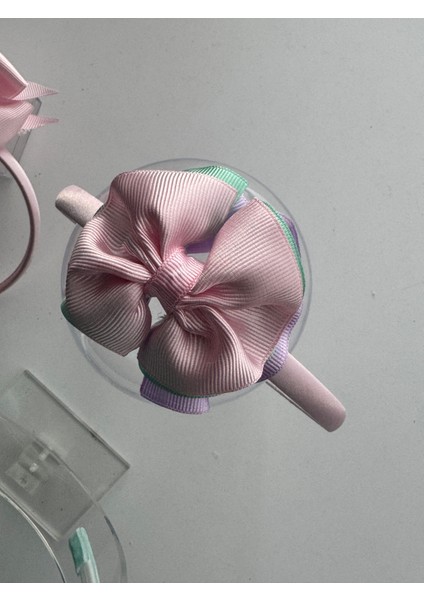 3’lü Fiyonk Detaylı Taç Seti - Çocuklar Için Renkli Saç Aksesuarı modelleri