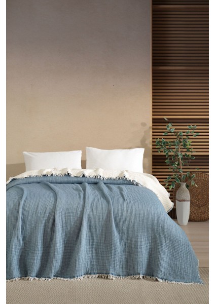 5 Katlı %100 Pamuk Müslin Yatak Örtüsü – 230X240 cm