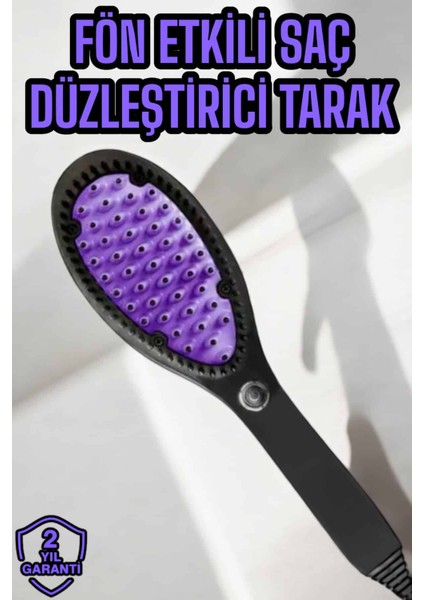Saç Düzleştirici Fön Tarak Elektrikli Sıkı Dişli Tarak
