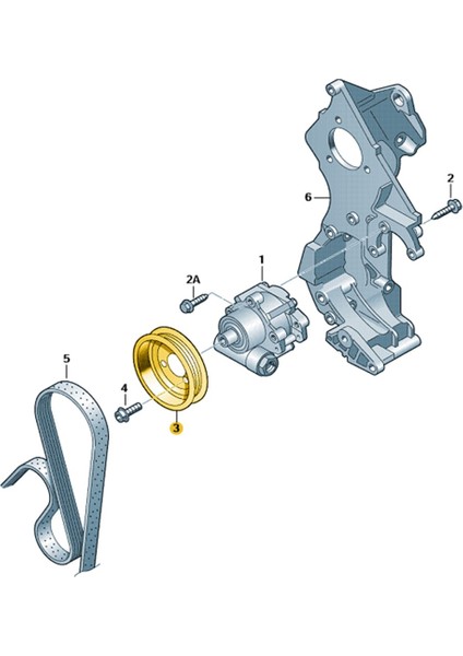 Vw Beetle 1999-2005 Direksiyon Pompa Kayış Kasnağı 038145255A fiyatları