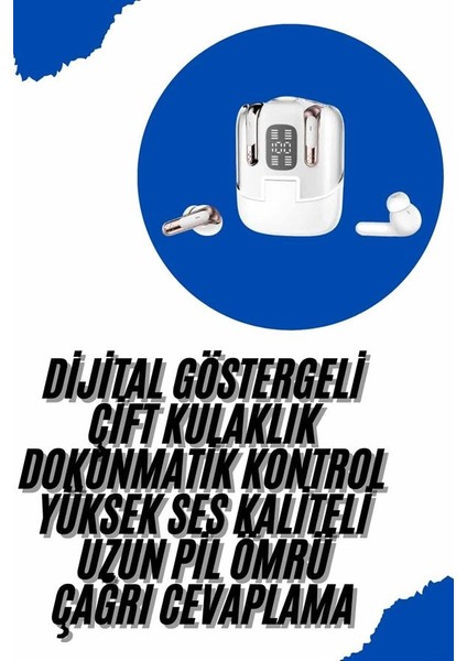 Profesyonel Dijital Göstergeli Düşük Gecikme Bluetooth Kulaklık Çift Kulaklık