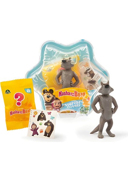Masha ile Koca Ayı Figürlü Kartanesi Paketi MHA29000 - Kurt modelleri