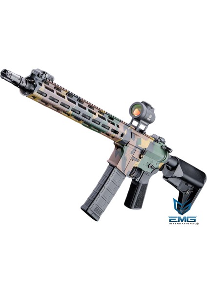 Umbrella Corporation Weapons Research Group Licensed M4 M-Lok Airsoft Aeg Rifle (Color: Woodland Water Transfer / Carbine 400 Fps)