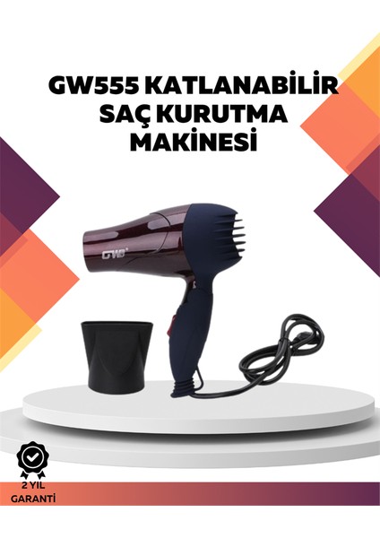 Mini Saç Kurutma Makinesi | Katlanabilir Sap, Kompakt Boyut, Sessiz Çalışma