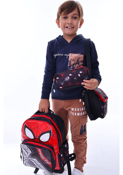 Süper Kahramanlar Temalı Erkek Çocuk Okul Çanta Seti ( Okul Çantası - Beslenme Çantası - Kalemlik ) fırsatları