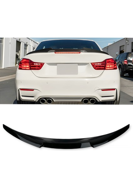 Bmw F33 Uyumlu Cabrio M4 Spoiler Parlak Siyah 2013-2019
