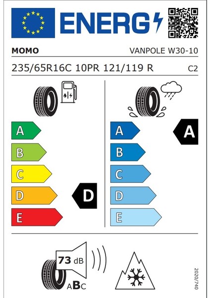 235/65 R16 121/119R VAN Pole W-30 Kış Lastiği ( Üretim Yılı: 2025 ) indirimleri