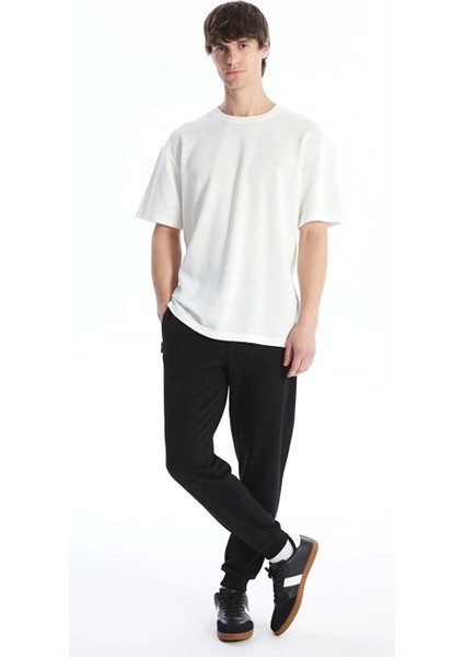 Lcw Casual Siyah Slim Fit Erkek Kalın Jogger Eşofman Altı