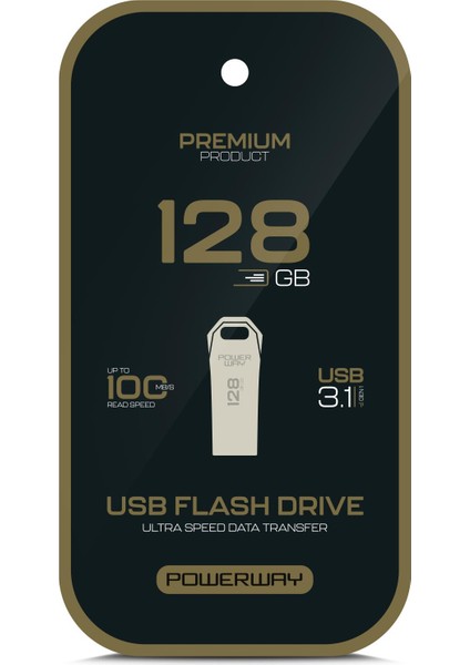 Premium 128GB USB 3.1 Metal Gövde Ultra Hızlı Flash Bellek Data Traveler