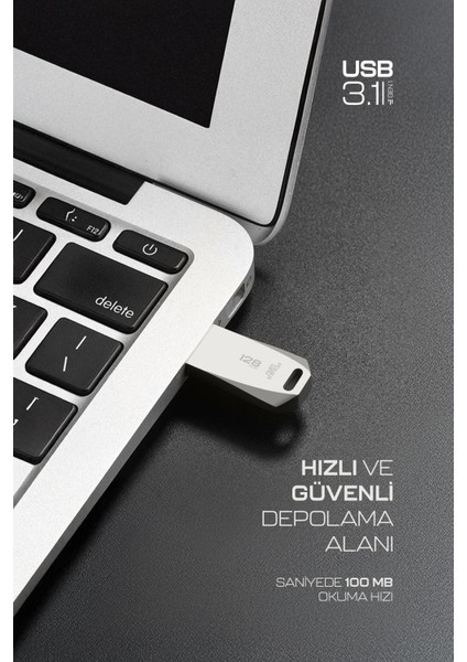 Premium 128GB USB 3.1 Metal Gövde Ultra Hızlı Flash Bellek Data Traveler indirimleri