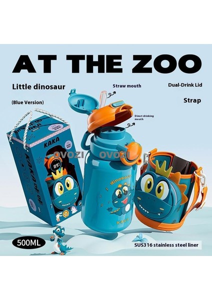 500ML Yüksek Değerli 316 Paslanmaz Çelik Öğrenci Çocuk Yalıtımlı Dak (Yurt Dışından)