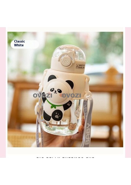 680ML Karikatür Yüksek Değerli Öğrenci Çocuk Pipetli Su Dağı (Yurt Dışından)