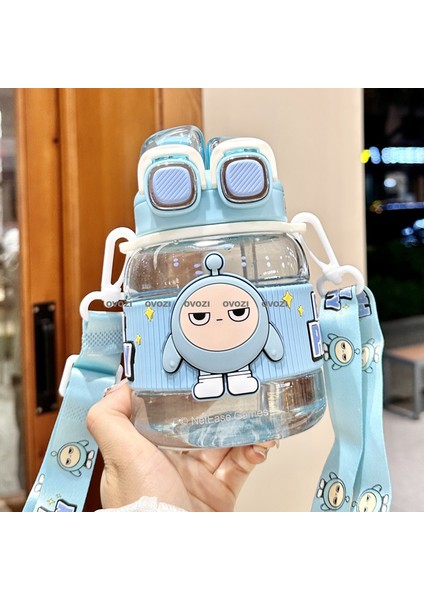 760ML Karikatür Öğrenci Çocuk Pipetli Kupa (Yurt Dışından)