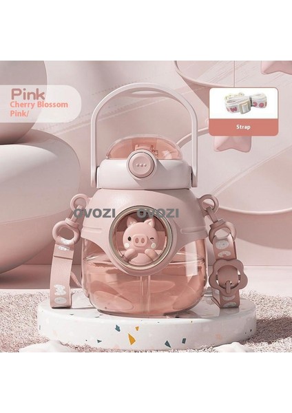 1100ML Karikatür Yüksek Değerli Öğrenci Çocuk Pipetli Su Dağı (Yurt Dışından)