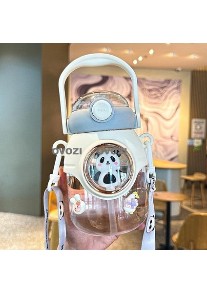 950ML Karikatür Yüksek Değerli Öğrenci Çocuk Pipetli Su Dağı (Yurt Dışından)