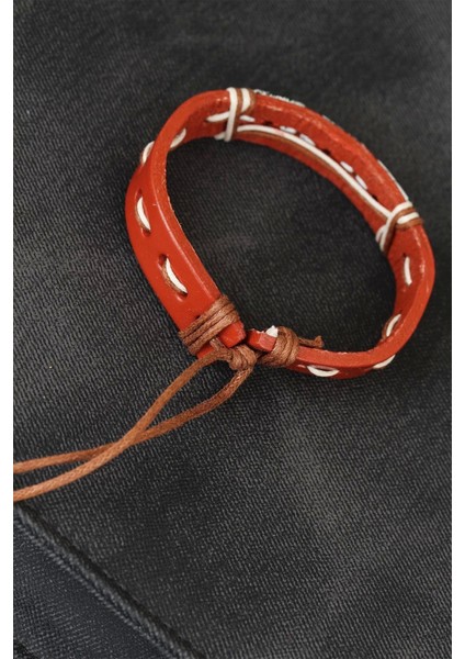 Mermer Taşlı Kahverengi Deri Erkek Bileklik fiyatları